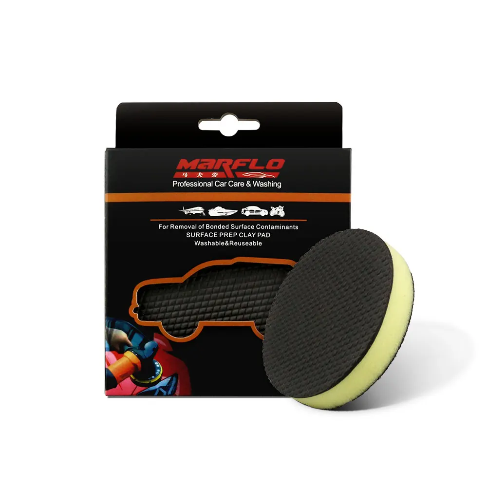 80mm Marflo Car Magic Clay Bar Polishing Disc Polish Pad Car Cleaning Sponge Paint Care Detailing Auto Washing Brush Waxing Tool
