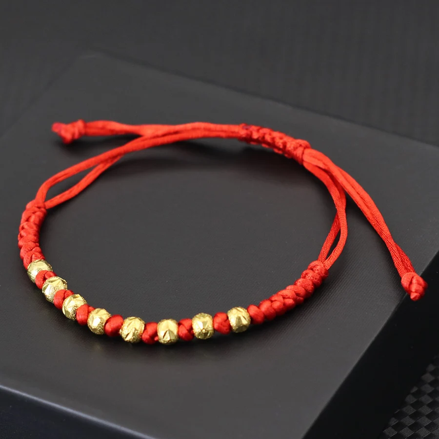 Red Tibetan Rope Wrap Bracelet for Women Casual Accessories