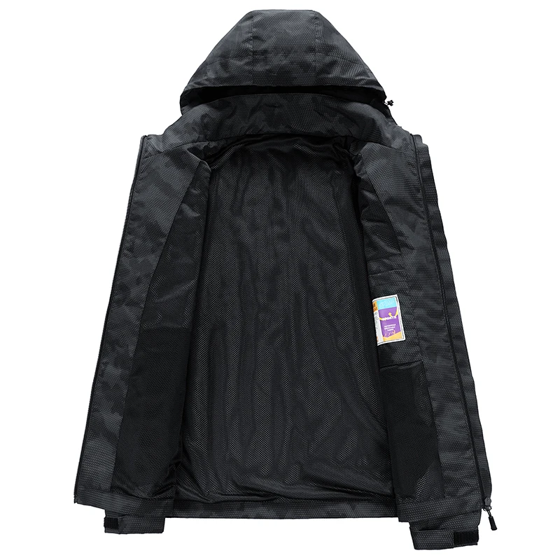 New spring and autumn Men's Jacket Coats black Casual hooded bomber jacket fashion Streetwearcamouflage  men clothing M-5XL