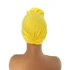 Ethnic Women's Hijabs Big Flower Turban Wrap Head Popular African Ladies Church Wedding Beanie Hat Multifunction Cap Accessories 5