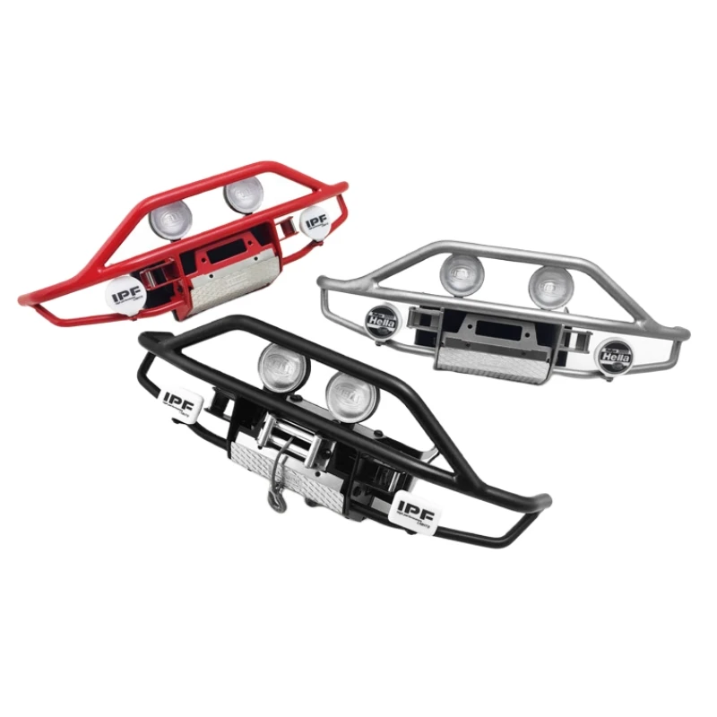 

1/10 SCX10 II 90046/47 XJ Cherokee Body Full Metal Front Bumper W/ Spotlights for Axial Rc Rock Crawler Car Upgrades Part