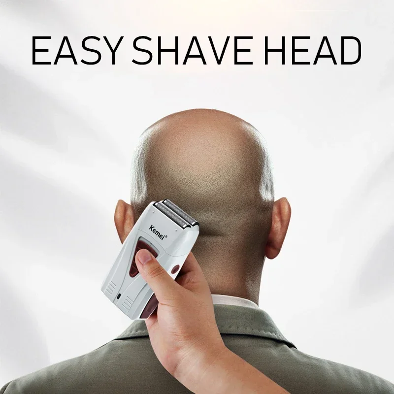 Kemei KM-3382 Men's Electric Shaver  USB Charging Shaving Machine Cordless Shaver Male Professional Hair Clipper Shaved Head 6