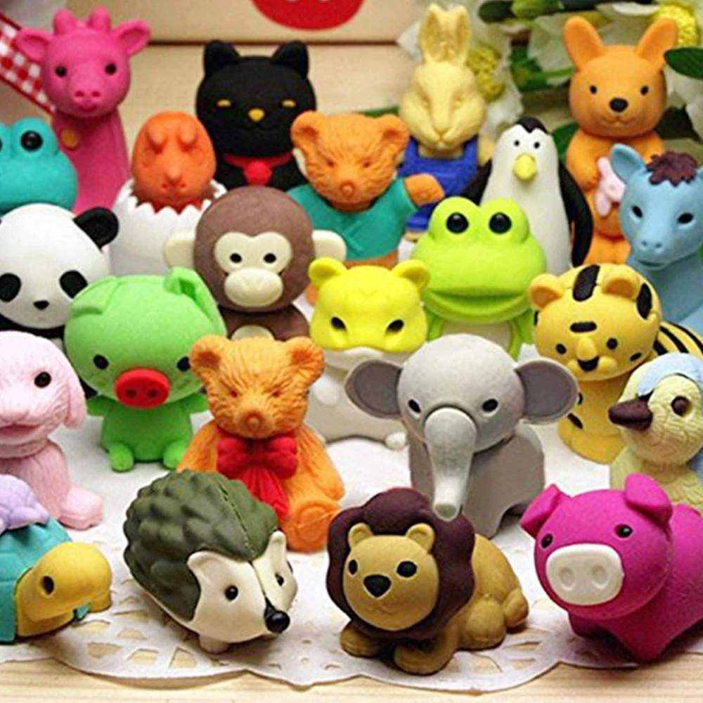 

Favors Removable Children Toy Non-Toxic Cartoon Design Puzzle Eraser Toys Pencil Eraser Animal Pencil Erasers Zoo Animal Eraser