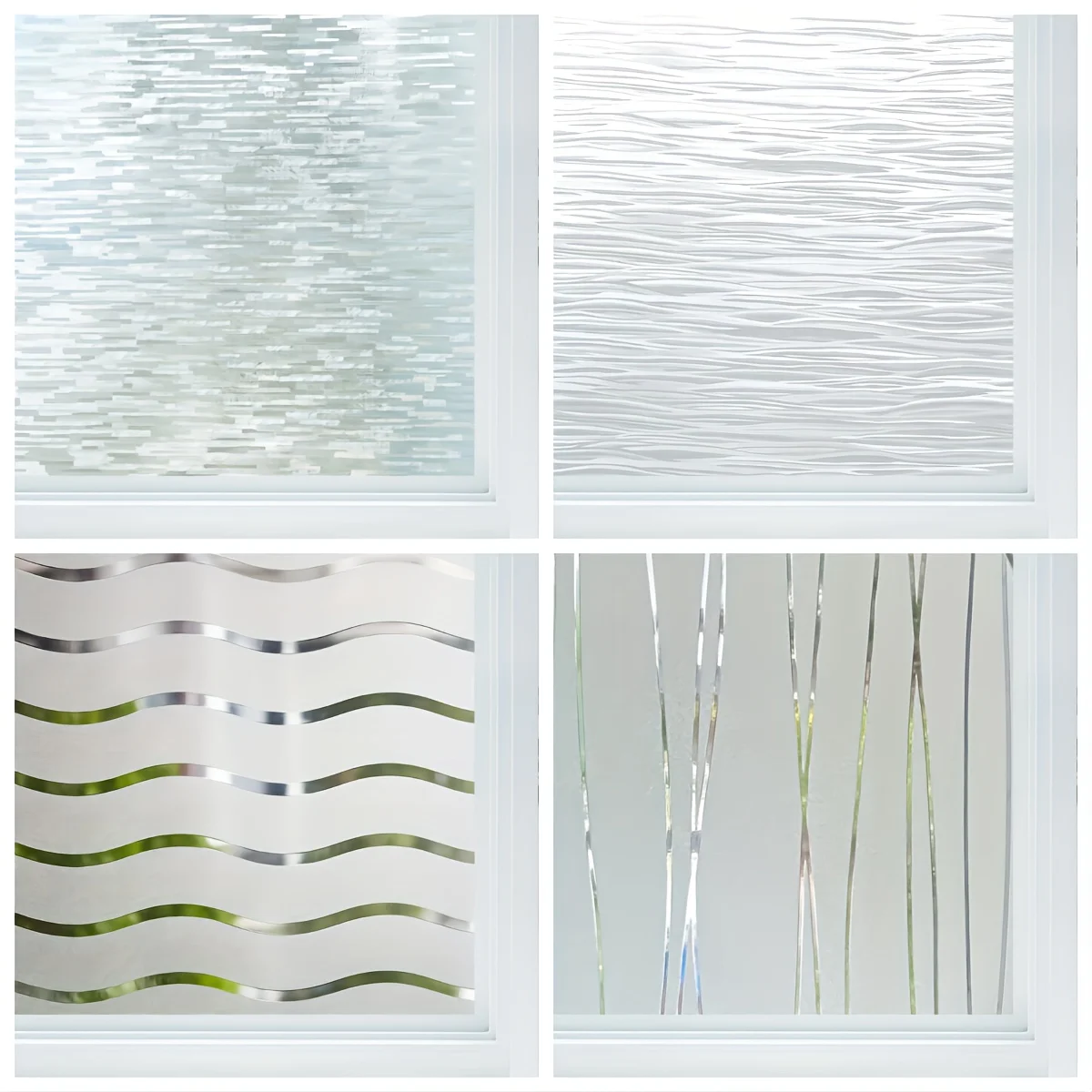 Frosted Glass Privacy Film - Static Cling, UV Blocking & Removable
