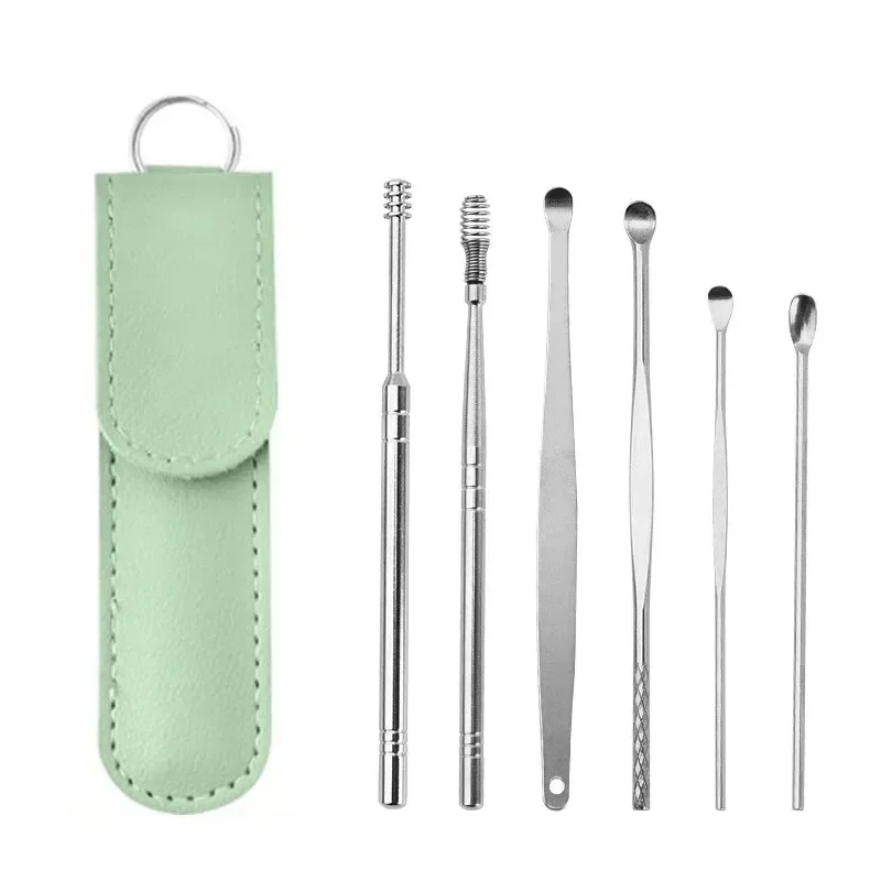 Premium Stainless Steel Ear Cleaning Kit - 6-Piece Earwax Removal & Care Tool Set