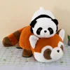 Real Reversible Panda Plush Toy Cute Red Giant Panda Soft Pillow Children Baby Birthday Christmas Gift 4
