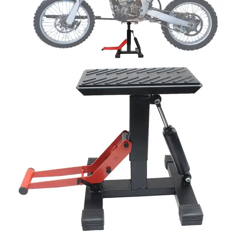 

Scissor Lift Jacks Motorcycle Lift Stand With 1200Lb Capacity Adjustable Height 10-17 Inch 1200Lb Capacity For ATVs Dirt Bikes