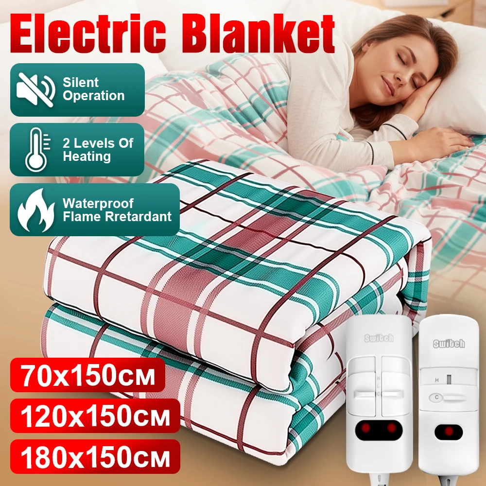 Cozy Electric Heated Blanket - Adjustable Temperature Thick Thermal Mat
