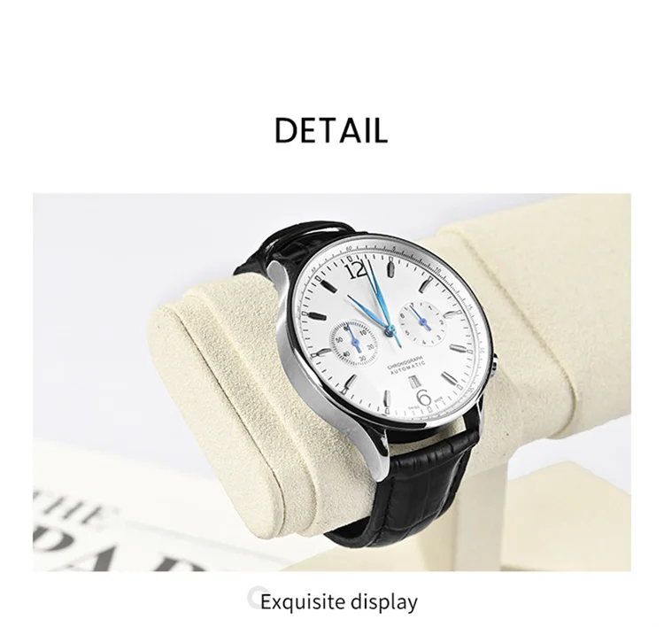 Oirlv Wrist Watch Stand Microfiber Watch Storage Rack Jewelry Bracelet Organizer Rack Bangle Watch Display Holder Showcase Rack