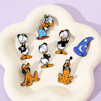 디즈니 만화 도널드 덕 구피 브로치 및 에나멜 핀, 배낭 모자 팬 컬렉션 선물