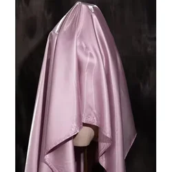 Blue Luxury Glossy Metallic Reflective Satin Fabric for Fashion and Formal Wear (Dusty Pink)