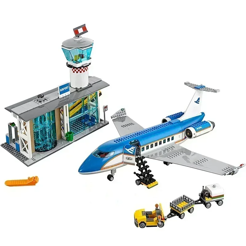 

Airplane Airport Station Brick Building Blocks Kits Passenger Plane Construction Compatible 60104 Toys for Kids Christmas Gift