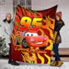 Custom Name Personalized Blanket Cars Lightning Mcqueen Fluffy Soft Flannel Sofa Adult Blanket Office Lunch Break Blanket Gift 1