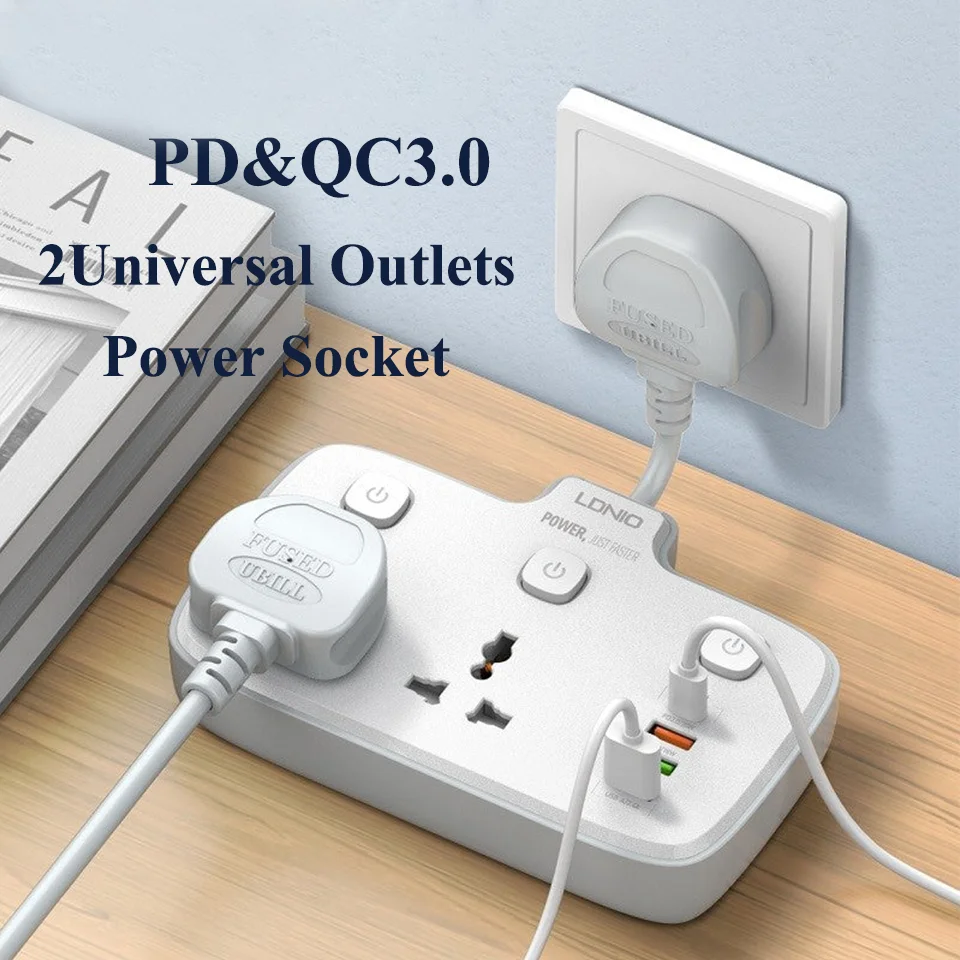 LDNIO Power Strip 4 USB Port Electrical Socket Universal Outlet Home Plug Adapter Surge Protector Multi Outlet Travel Adapter power strip plug adapter electrical socket