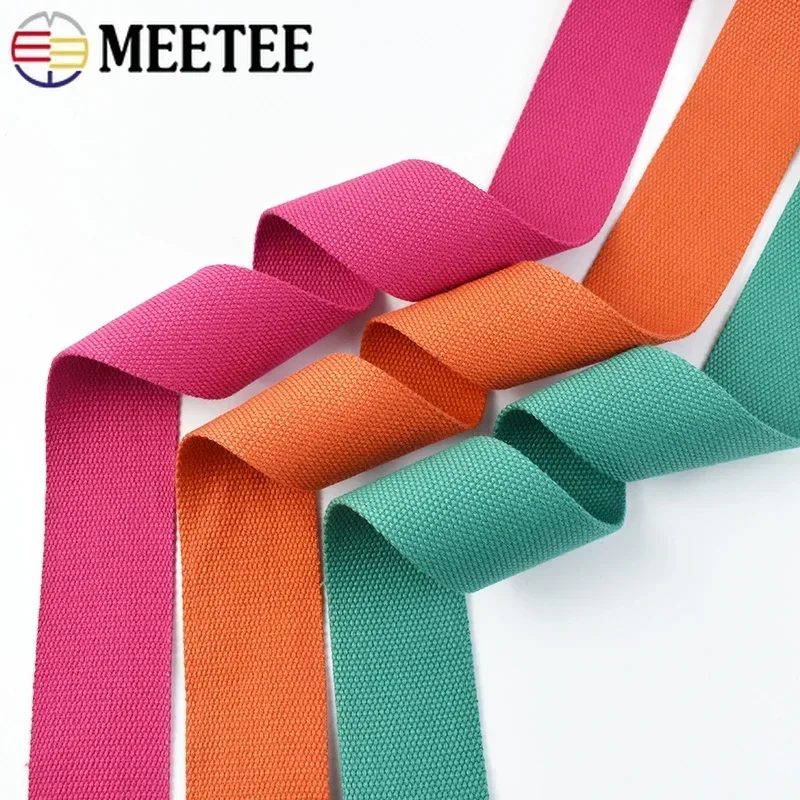 3Meters 50mm Thick 2mm Canvas Polyester Cotton Webbing Label Ribbon Bags Backpack Belt Strap Bias Binding Tape DIY Sewing Craft webbing ribbon polyester webbing ribbon