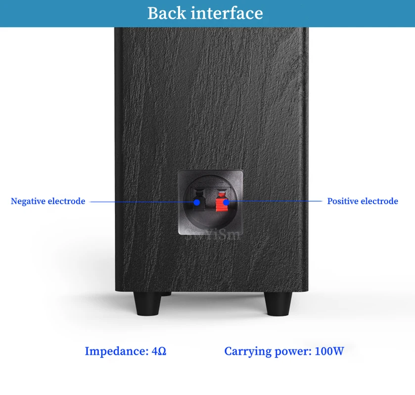 Desktop Independent Bass Passive Subwoofer Home Theater Sound System 6.5-inch Speakers 100W High Power with Home Power Amplifier