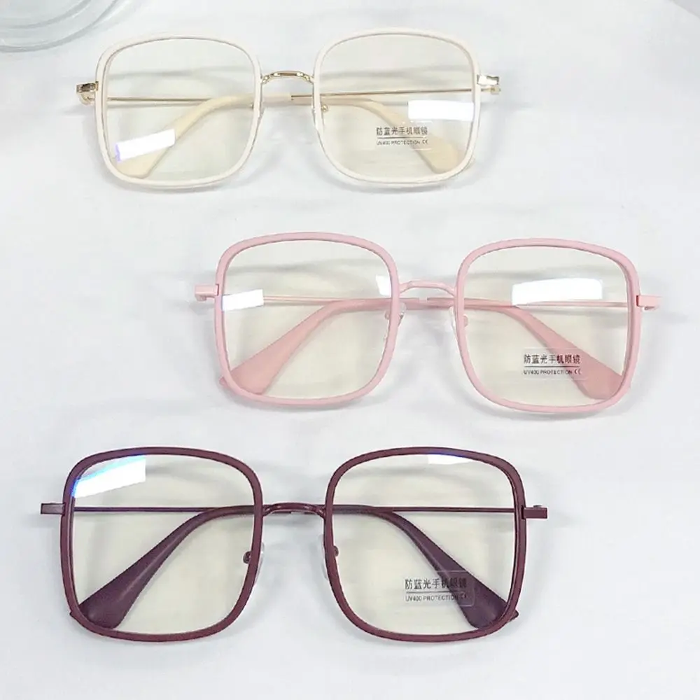 

Large Square Frame Women Glasses Girl Fashion Transparent Reading Glass High-definition Anti-blue Light Computer Eyeglass