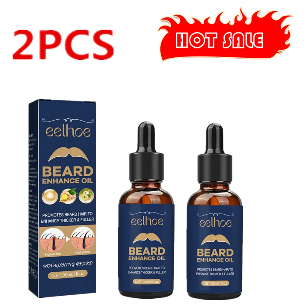 

2PCS Hair Loss Products for Men: Beard Growth Essential Oil 30ml, Natural Beard Growth Oil, Nourishing Beard Care