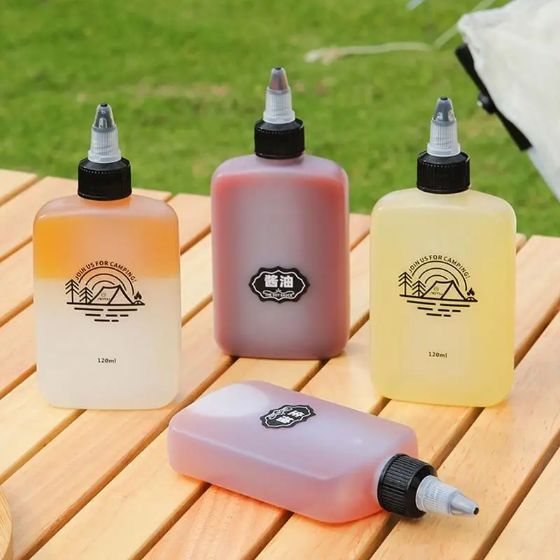 Seasoning Container Outdoor Oil Bottle Portable Sealed Barbecue Camping Seasoning Dispensers BBQ Accessories