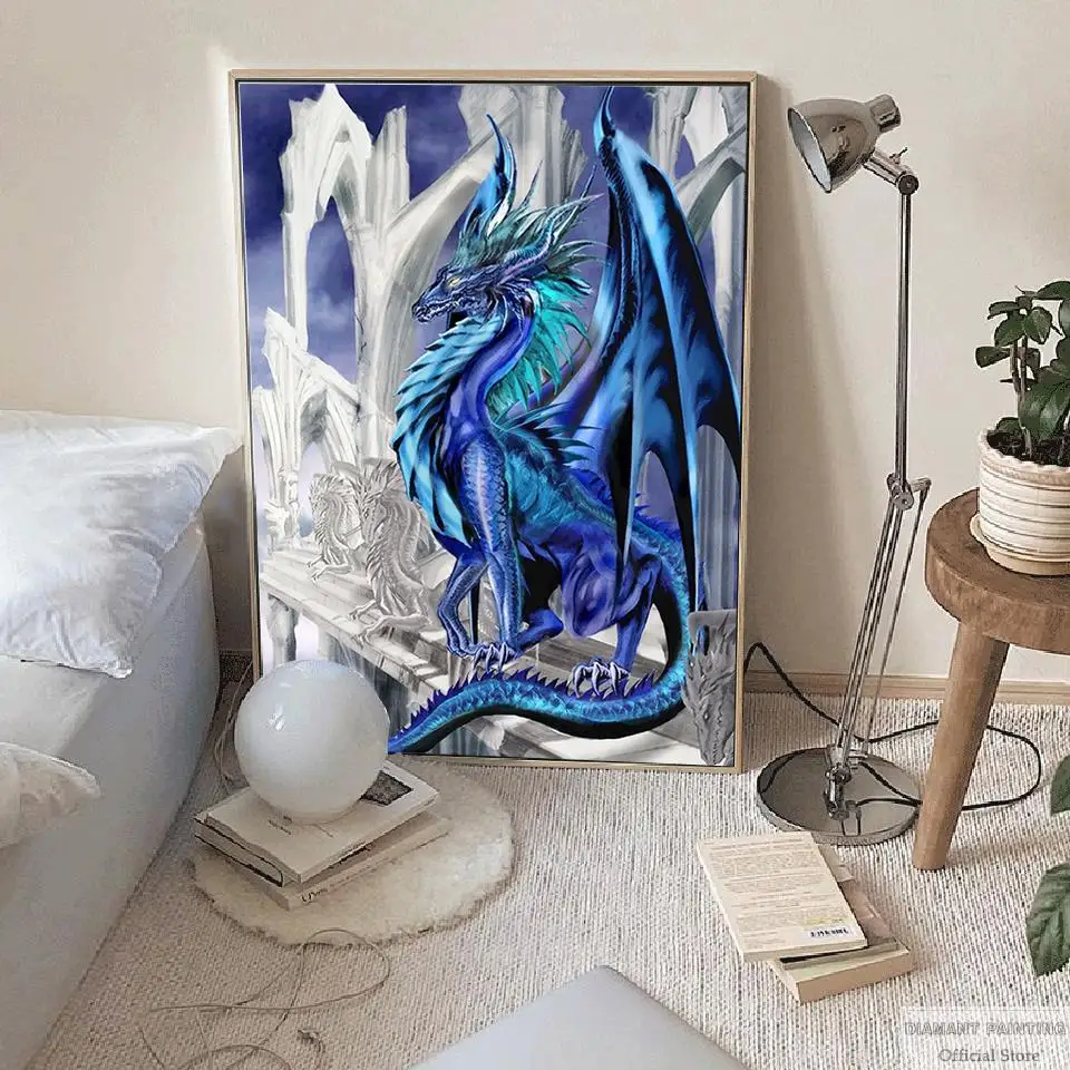 DIY 5D Dragon Diamond Painting Full Round Square Crystal Rhinestone Cross Stitch Diamond Embroidery Mosaic Pictures Home Decor diamond painting diamond painting accessories diamond painting sealer diamond painting stickers diamond painting pen diamond painting accessory box diamond painting coasters