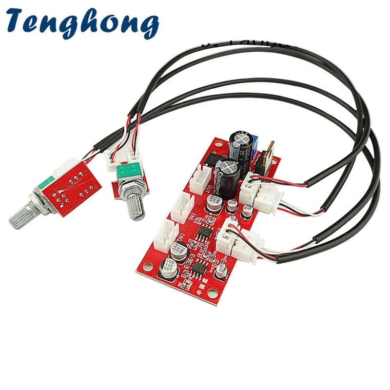 

Tenghong 2 Way Stereo NE5532 Preamplifier Board Audio Signal Mixer Mixing Board Single Power Supply