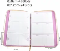 72Slots Purple Nail Art Stamping Plates Holder Storage Bag Empty Case Rectangle Template Accessories Tools For 6*12cm/6*6cm 2