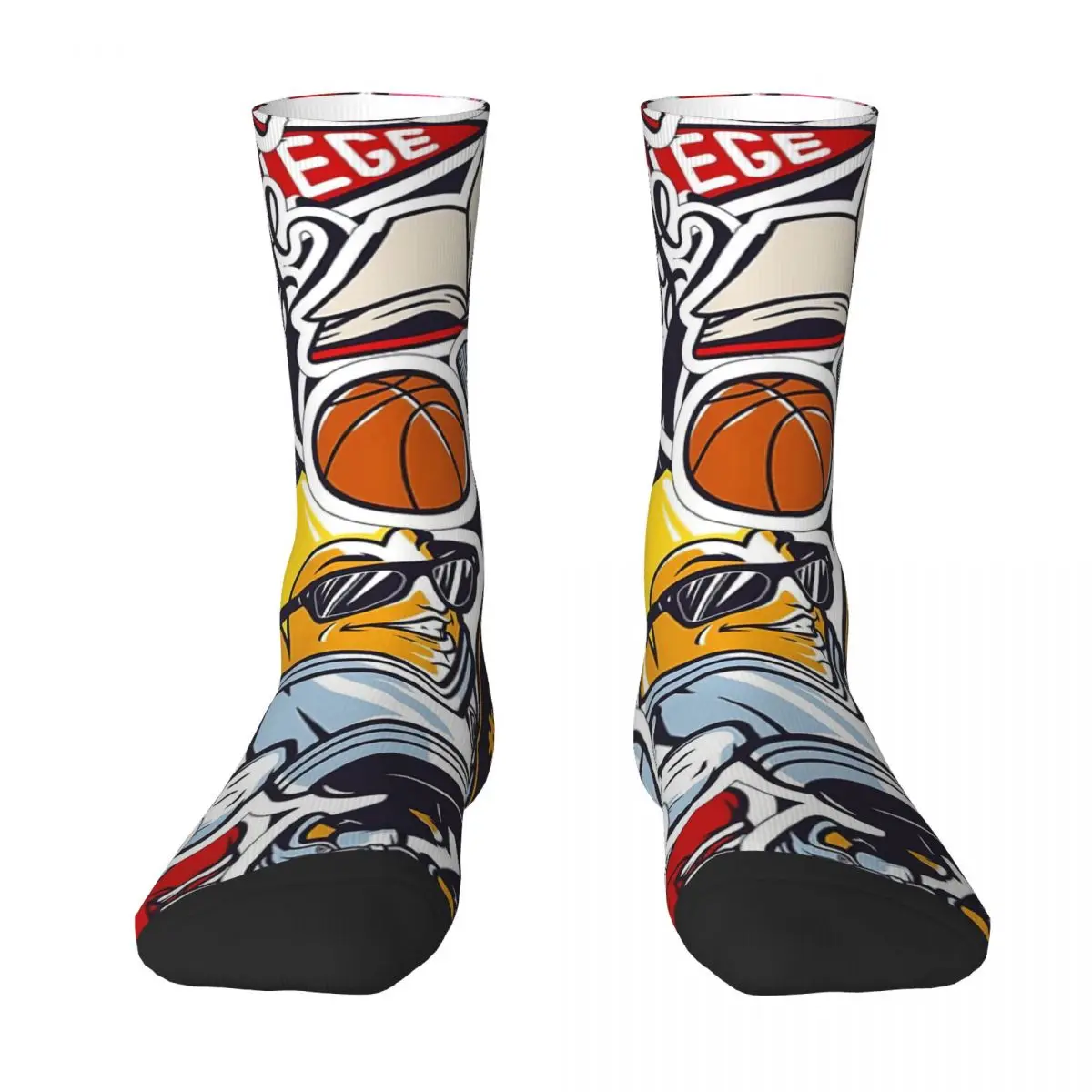 

College Themed Illustration Adult Socks Unisex socks,men Socks women Socks