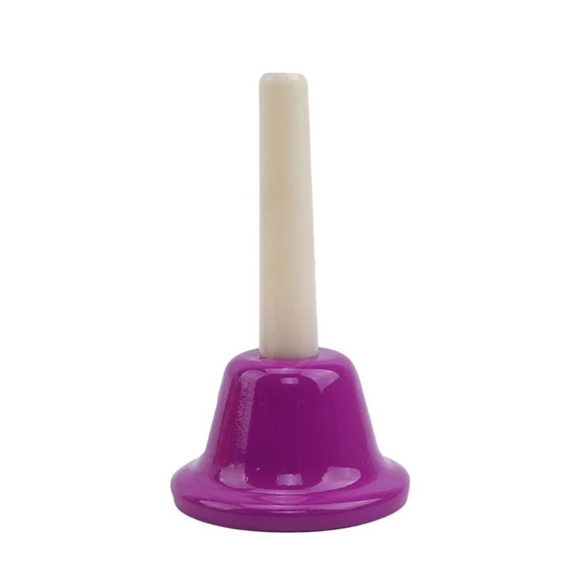 Hand Bell 8 Note Handbells Set Musical Percussion Bells Music Toy for Church Chorus Wedding Family Party Children Percussion Instruments