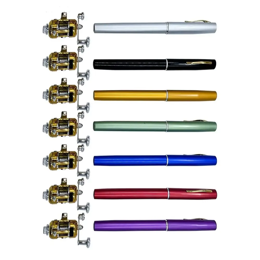 Portable Pen Style Fishing Rod Spinning Ultra Short Mini Fishing Pole Convenient Hard Fishing Hand Pole River Pond