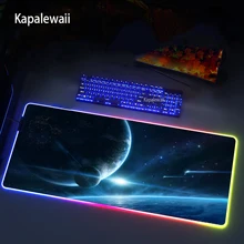 

RGB Large Mouse Pad Space Gaming Mouse Pad Rubber Gamer Computer Mousepad Led Backlight Carpet XXL Keyboard Desk Play Mats