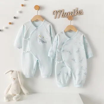 Autumn Rompers Cute Animal Imprinted Design Neonatal Baby Boys Girls Romper 100 Cotton Reborn Baby Clothes Loungewear Outfit 1
