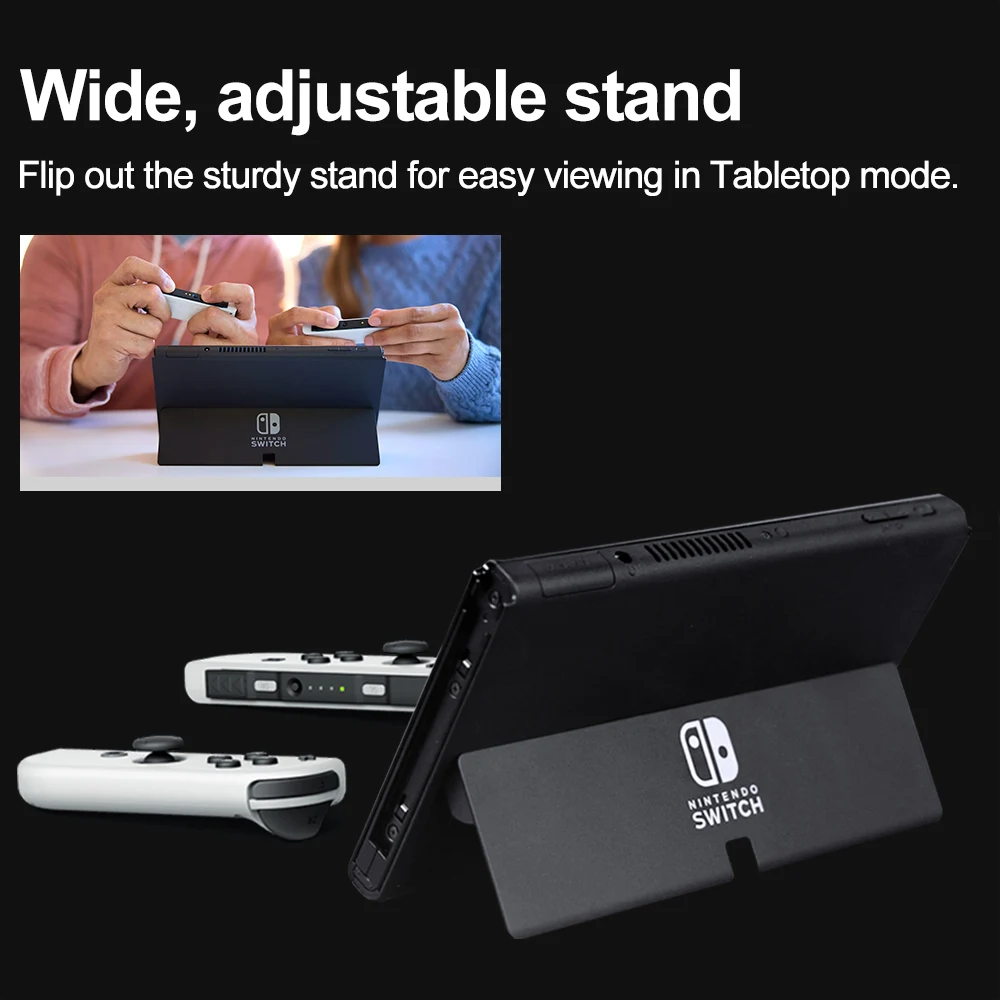 Nintendo Switch OLED Video Game Console with Joy-Con 7 Inch Screen 64GB Internal Storage Enhanced Audio Blue Red Set White Set