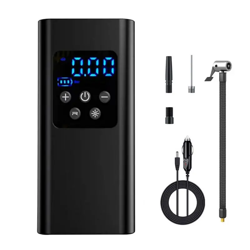 

Портативный воздушный насос, беспроводной насос для автомобильных шин, для мотоцикла, велосипеда, автомобиля, умный цифровой надувной насос