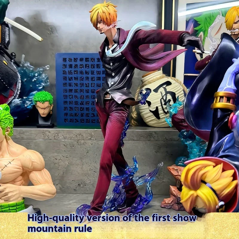 Limited Edition One Piece Anime Fashion Show Vinsmokesanji Gk Figurine Trendy Toy Model Statue Ornament Toy Gifts Runway Show