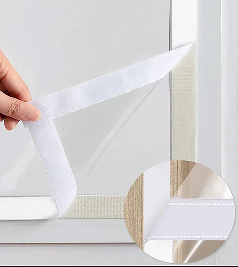 Winter Curtains New white winter window windproof curtains windproof and warm film sealed plastic cloth warm and antifreeze insulation