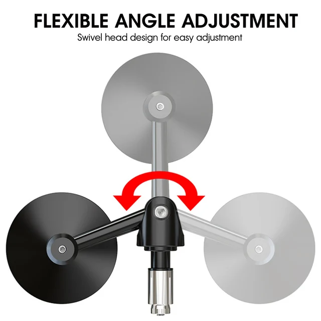 2pcs Motorcycle Rear View Mirrors Round 7/8" Handle Bar End Foldable Motorbike Side For Cafe Racer New Universal