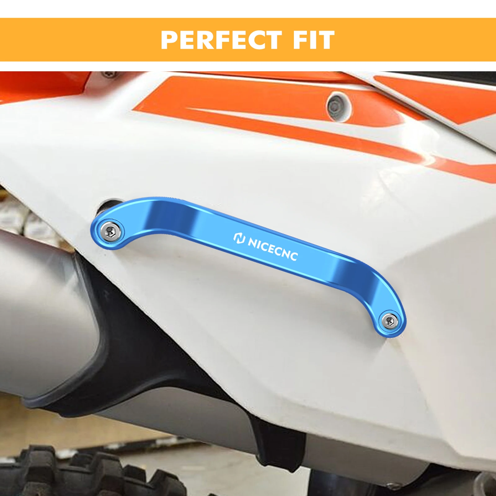 NICECNC Für Husqvarna TE 300 TE 250 FE 450 FE450 FE 501 2024 2025 Geschmiedeter Aluminium-Hinterhaltegriff TC TX 300 FC FX 350 450 – Detail 7