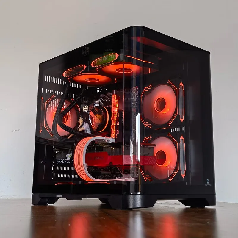 WJCOOLMAN Tianmu White MINI Glass Sea View Room MATX PC Case