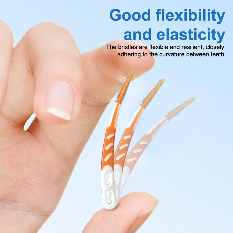 1/5 박스 치아 세척 브러쉬 치아 관리 치실 치간 실리콘 브러쉬 치아 스틱 이쑤시개 치간 브러쉬