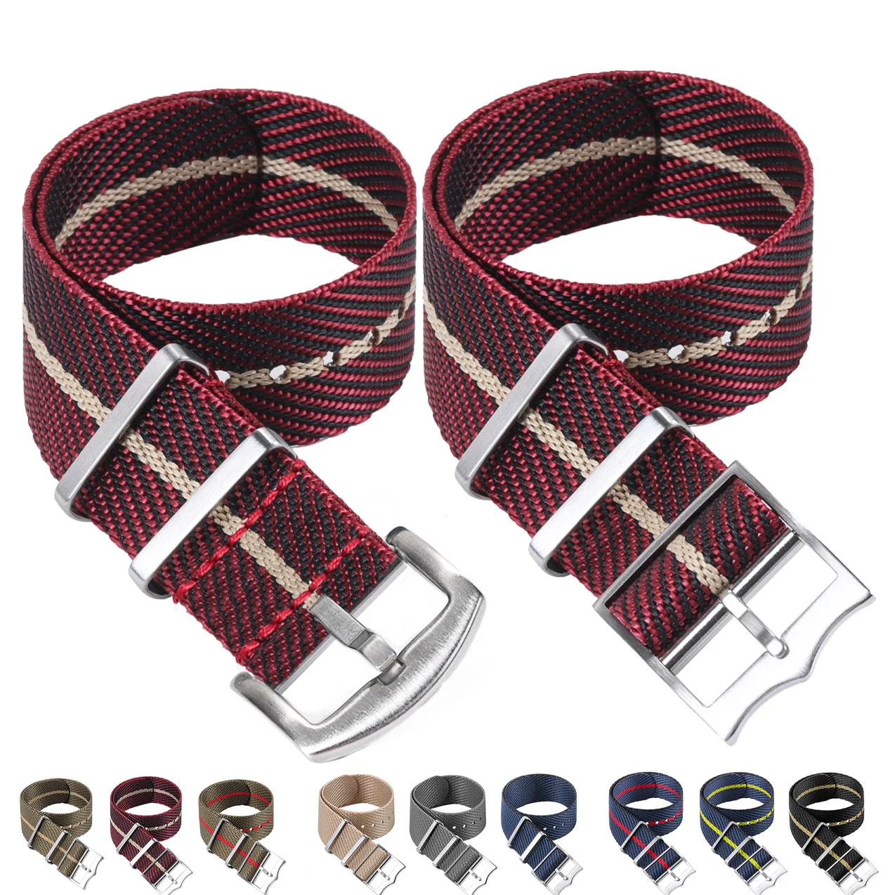 18 22 20Mm Cinturino In Nylon In Tela Di Tessuto Per Seiko Per Bracciale Rolex Per Omega Per Sostituzione Cinturino Cinturino Orologio Swatch Moon Pla