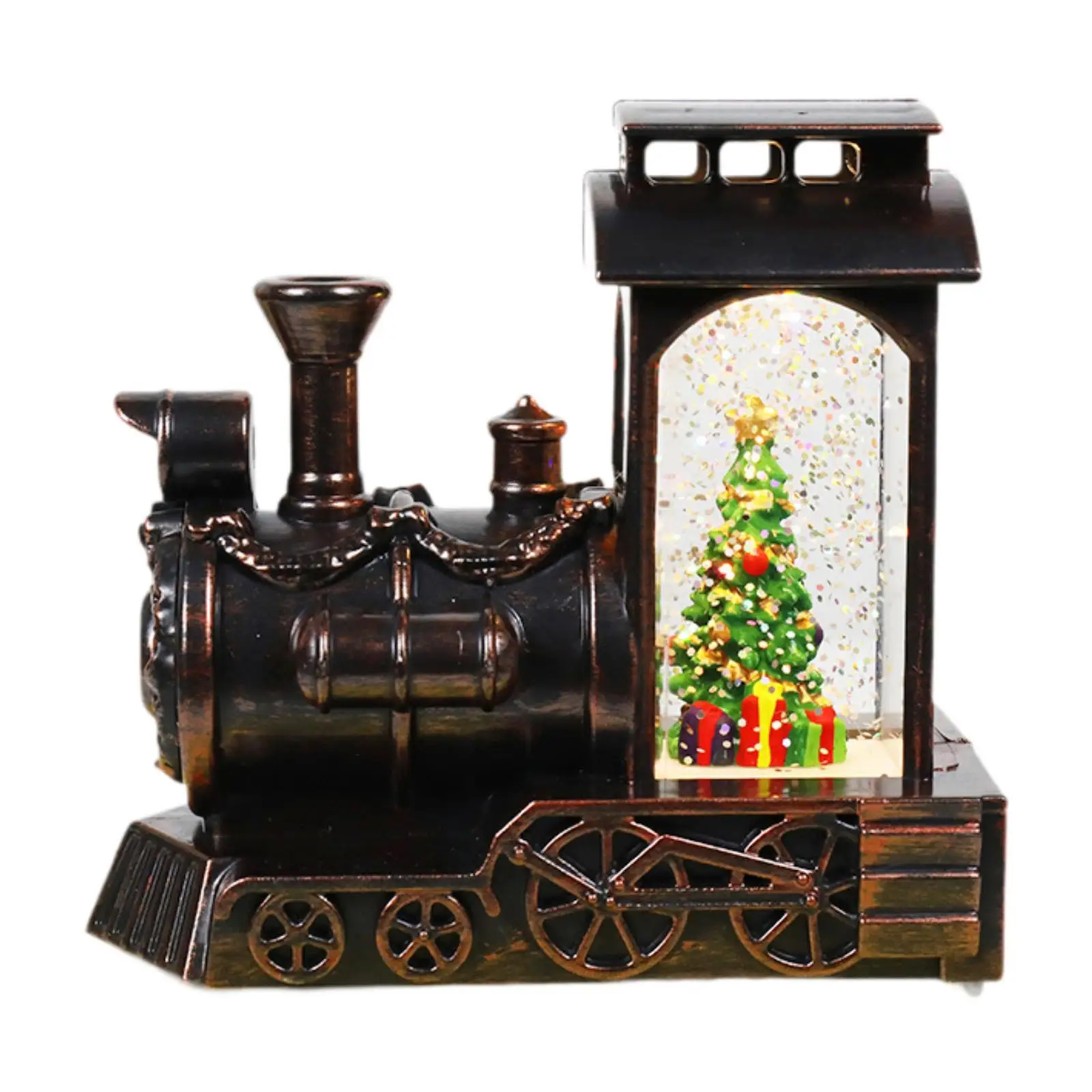 Locomotive de Noël Lumineuse - Sapin & Neige Scintillante