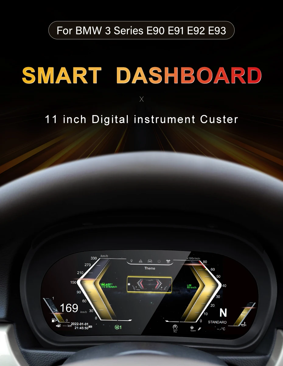 11inch New Product Facroy Price Digital LCD Car Dashboard For BMW 3Series E90 E9