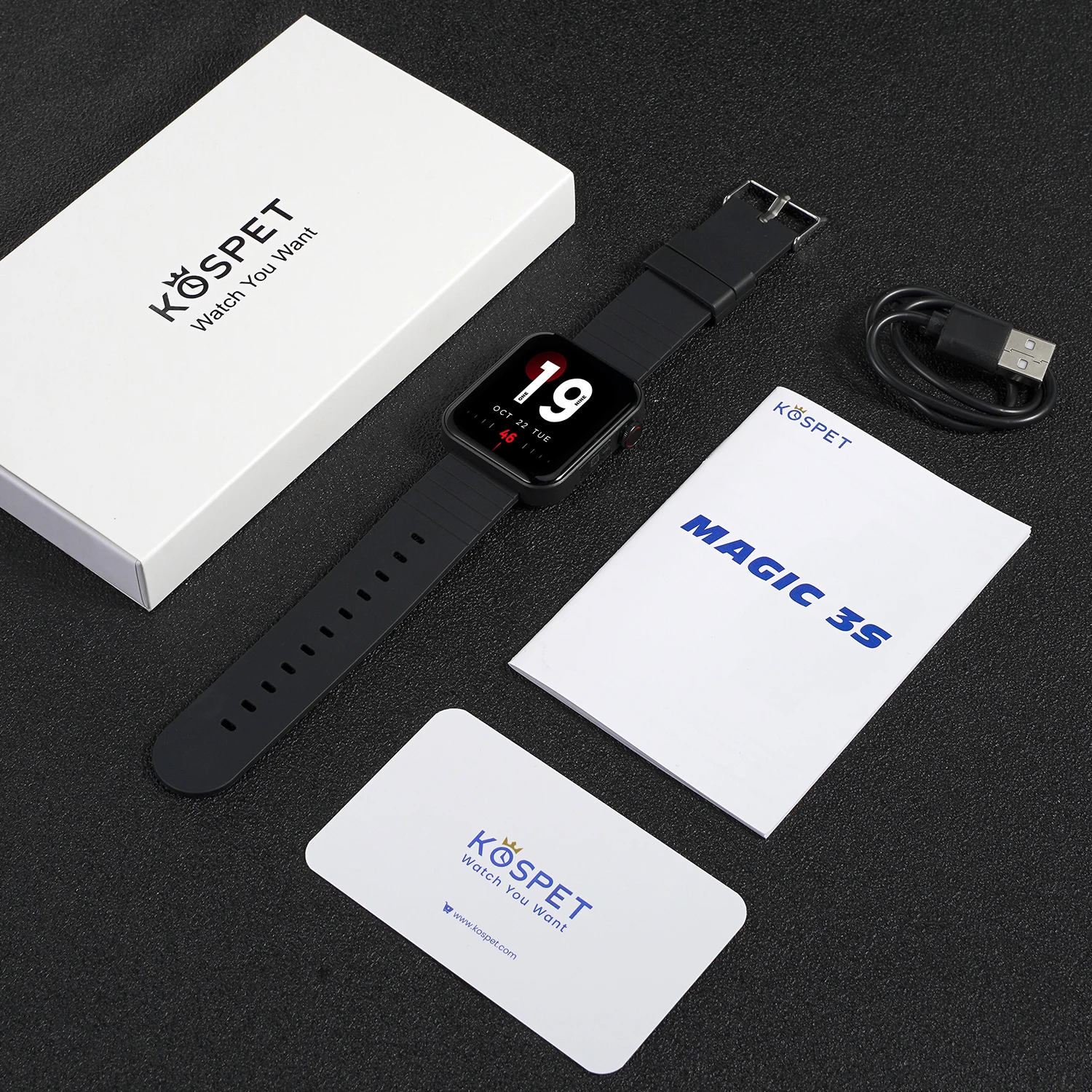KOSPET MAGIC 3S Smartwatch  ȣ  ڵ   µ   Ʈ ġ  Ʈġ ѱ  Ʈġ