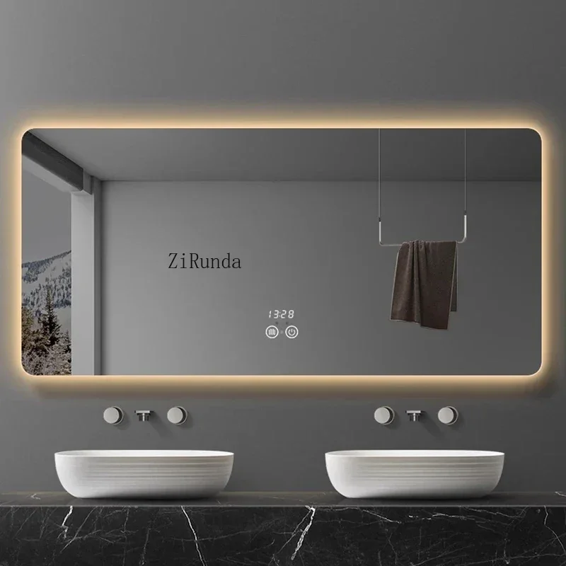 Nordic Smart Bathroom Cabinets Simple Shelves Storage Vanity Bathroom Mirror Cabinet Dresser Home Furniture Armario Bano FYBC