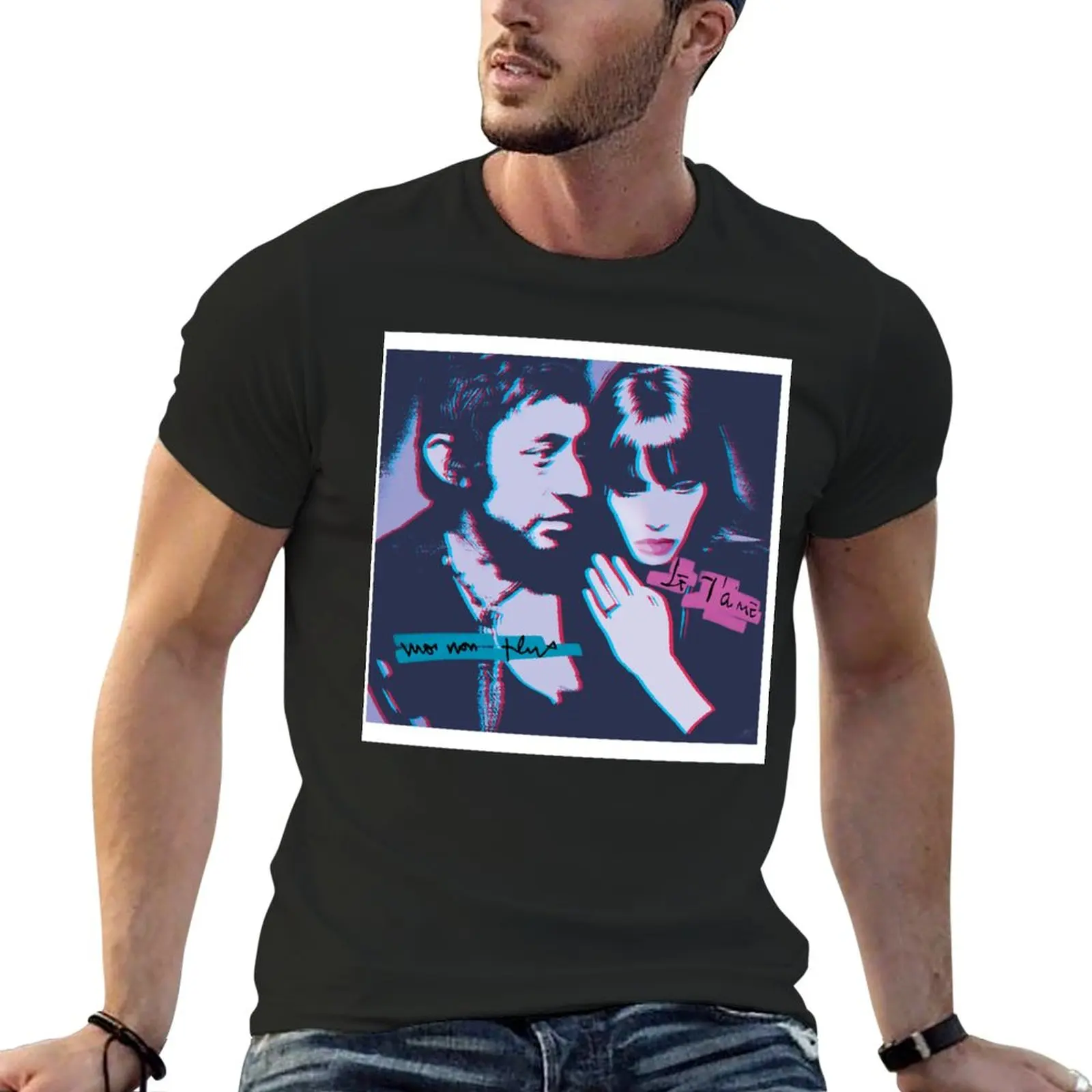 New Serge Gainsbourg & Jane Birkin Je T & X27;Aime Moi Non Plus T-Shirt Attiva T-Shirt