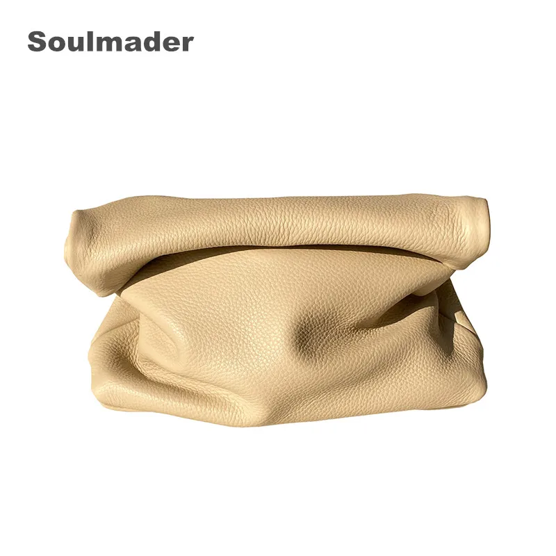 Designer bag day clutch roll party purse bag genuine leather women