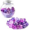 Bescon RPG Dice Set 35pcs , DND Role Playing Game Dice 5X7pcs Amethysts Set and Emeralds Set 1