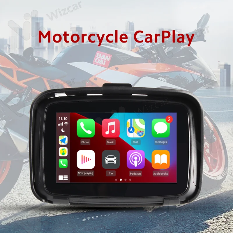 WIZCAR Mate Motorcycle Carplay Android Auto Motorbike Dashboard