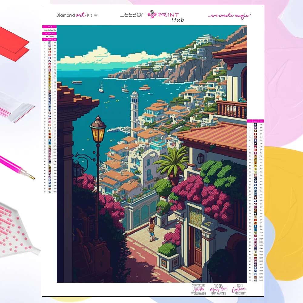 thumbnail image 1 of Pintura de diamante de paisaje, ciudad, píxeles, calle, imagen, mosaico de diamantes completo, bordado, kit de punto de cruz, decoración del hogar, almacén alemán, 1 of 5