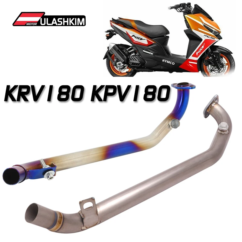 

KPV180 KRV180 Full System Motorcycle Exhaust For Kymco KRV KPV 180 Motorcycle Exhaust Muffler Escape Middle Front Pipe